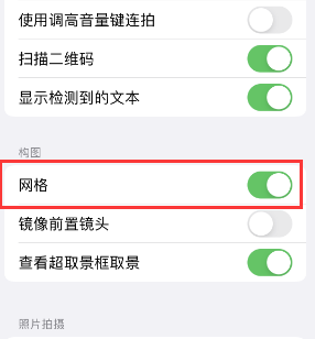 永德苹果手机维修网点分享iPhone如何开启九宫格构图功能 