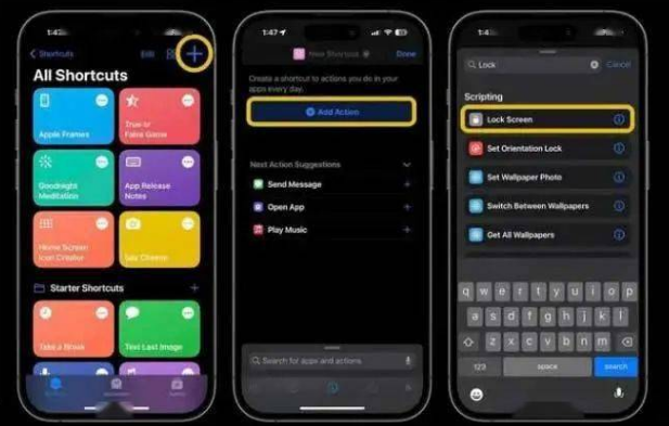 永德苹果14锁屏维修店分享iPhone14升级iOS16.4后如何创建锁屏快捷方式 