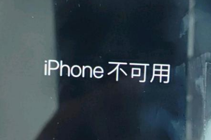 永德苹果服务网点分享锁屏界面显示“iPhone 不可用”如何解决 