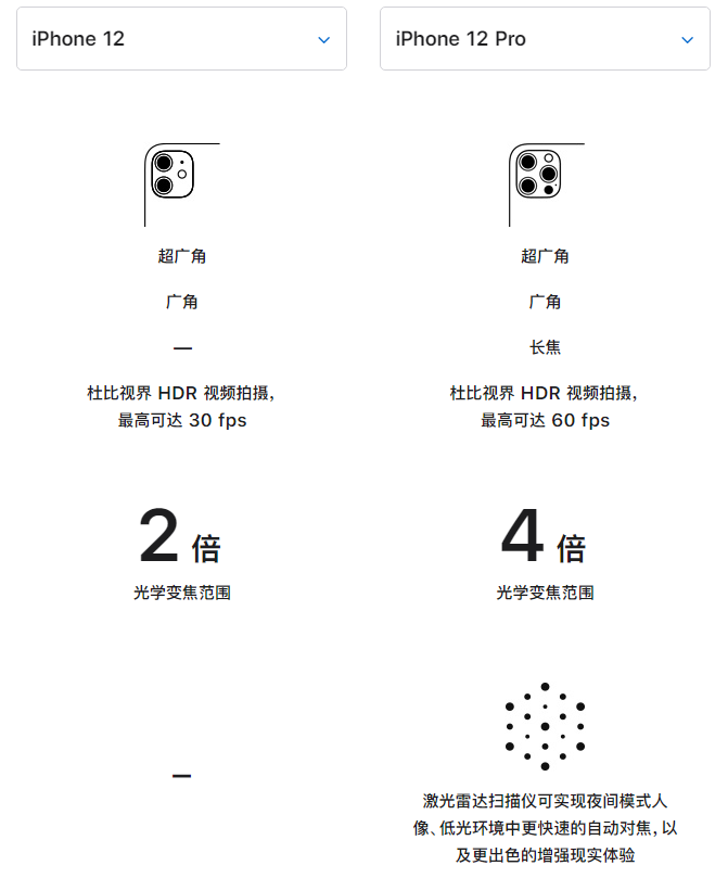 永德苹果手机维修分享苹果 iPhone 12 与 iPhone 12 Pro 选哪款 